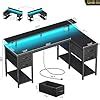 Amazon Seventable Gaming Desk With Drawers Inch L Shaped