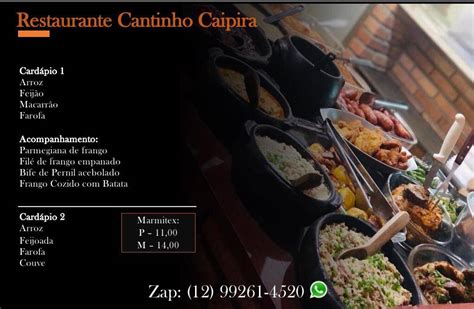 Menu Em Rancho Cantinho Caipira Lorena Restaurante Boituva