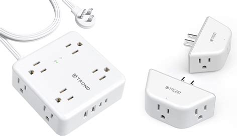 Amazon TROND Multi Plug Outlet Extender 2 Pack And TROND 5ft Ultra