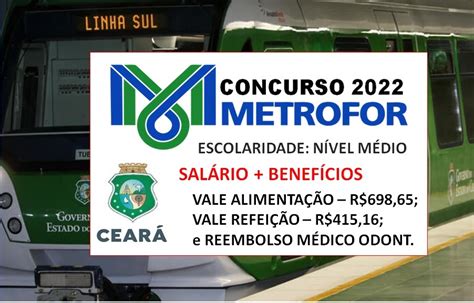 Concurso Da Metrofor Estado Anuncia Novo Edital Vagas E