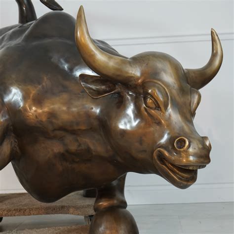 Large Bull Statue in the style of Wall Street Stock Market - Irongate ...