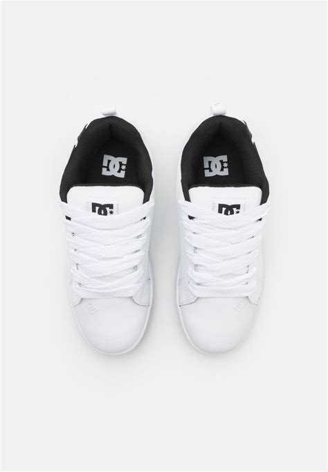 Dc Shoes Court Graphik Unisex Skateschuh White Black Basic Wei