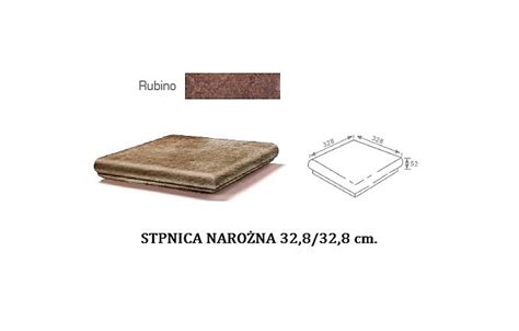 Gres Aragon Mytho Rubino Stopnica Narożna 33x33 Sklep MaxLazienki pl