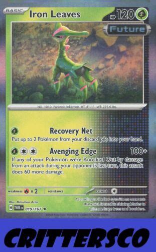 Pokemon Sv Twilight Masquerade Iron Leaves Holo Near Mint