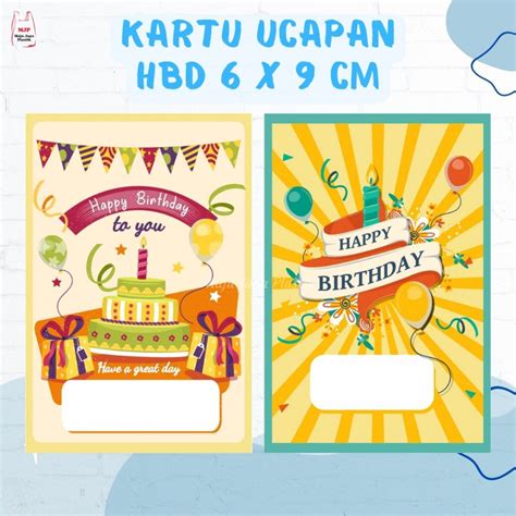 Jual Kartu Ucapan 6x9 Cm Kartu Ucapan Ulang Tahun Greeting Card