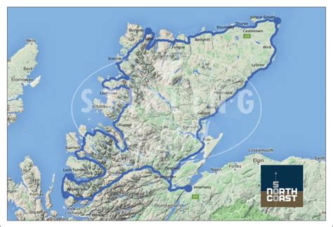 Nc500 Official Route Map Postcard H Sg