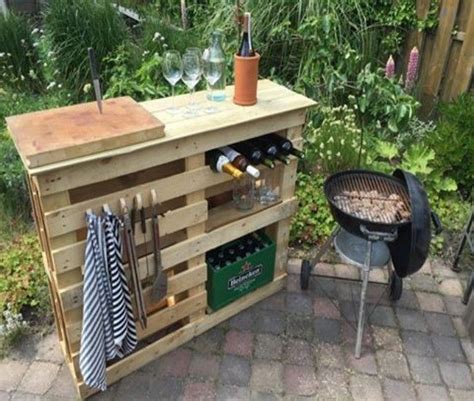 Diy Bbq Side Table With Pallets Pallets Recycle Upcycle Ideas Diy