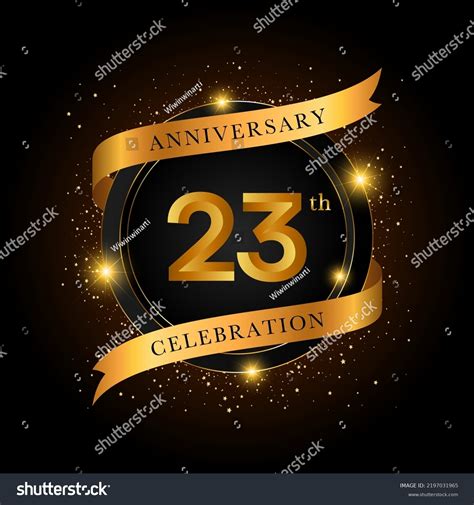 23th Anniversary Celebration Golden Anniversary Celebration Stock Vector (Royalty Free ...