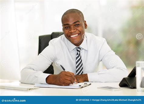 African Corporate Worker Office Stock Photo Image Of Male Business