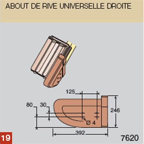 About De Rive Universelle Droite Rouge Pour Actua Duplex Vauban 2