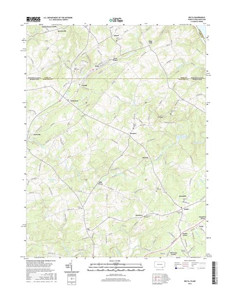 Mytopo Delta Pennsylvania Usgs Quad Topo Map