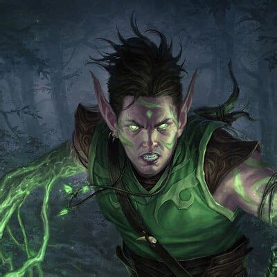 Artstation Lie Setiawan Mtg Art Druid Magic Art