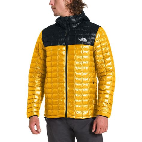 The North Face Synthetic Thermoball Eco Hooded Jacket In Yellow For Men