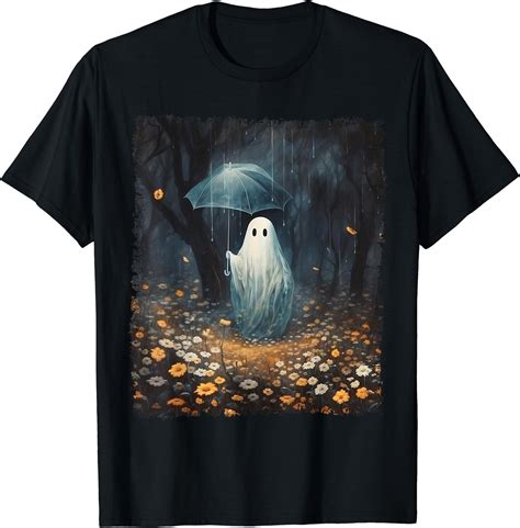 Hot Trending Kiraa Tee With Vintage Spooky Ghost In The Forest Umbrella Gothic Unisex S 5Xl T