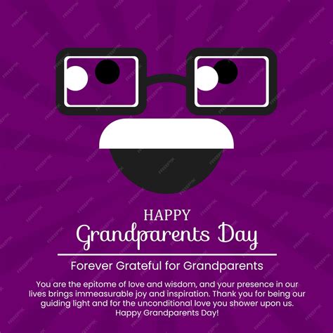 Premium Vector Happy Grandparents Day Wishing Post Vector File