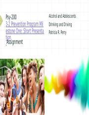 Psy Prevention Program Milestone Pptx Psy