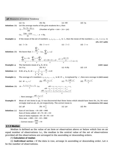 Solution Iit Jee Maths Notes Measurement Of Central Tendency Studypool