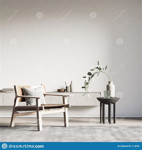 Modern Interior Wall Mockup Stock Illustration Illustration Of