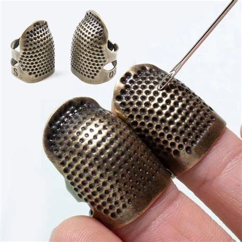 Pcs Retro Finger Protector Antique Thimble Ring Handworking Needle