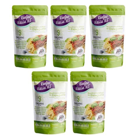 Kit Com 5 Massa Alimenticia De Konjac Tipo Espaguete 270g Em Promoção Ofertas Na Americanas