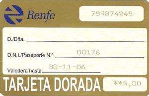 Tarjeta Dorada Renfe C Mo Solicitar