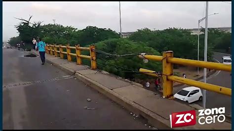 Qué peligro se están robando las barandas del puente de Cordialidad