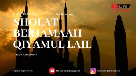 Shalat Qiyamul Lail Ramadhan 1442H Malam Ke 29 Juz Ke 29 YouTube