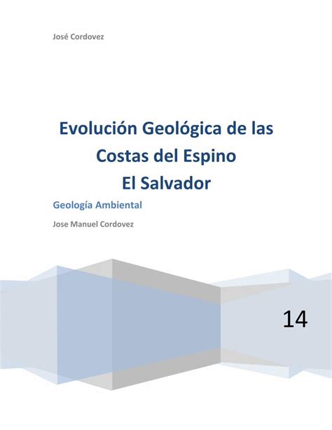 Pdf Evoluci N Geol Gica De Las Costas Del Espino El Salvador Pdf