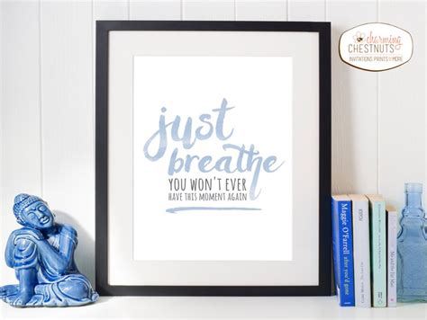 Just Breathe Instant Download Printable Wall Art Etsy