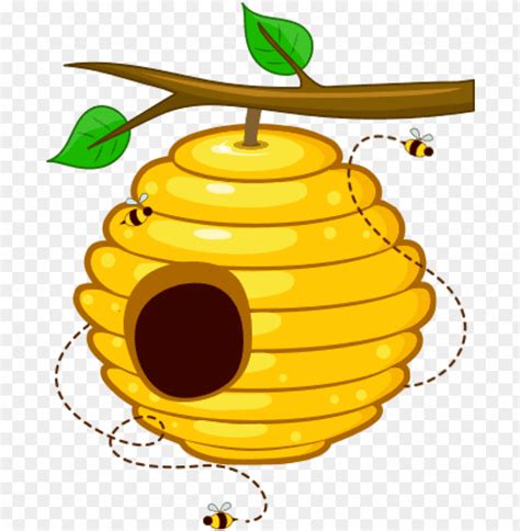 beehive clipart transparent - honey bee hive clip art PNG image with ...