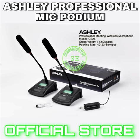 Jual Mic Meja Wireless Original Ashley Cs28 2 Mic Wirelessmeja Podium