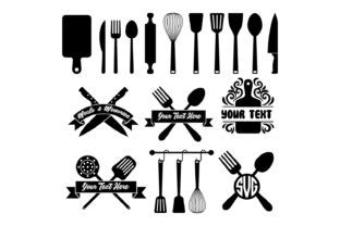 Kitchen Tool Set In Vector Silhouette Graphic By GRAPPIX Studio