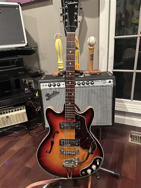 Silvertone Hollowbody Guitar 319 14559 Mid 1960’s Sunburst Reverb