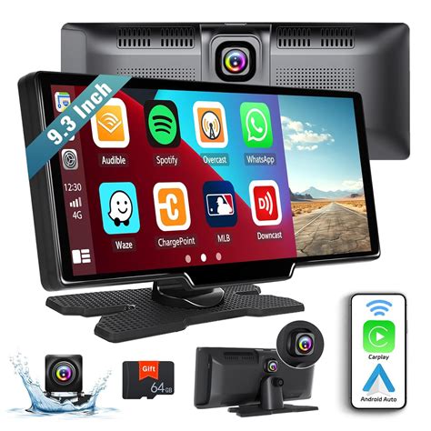 Camecho K Dash Cam Portable Car Stereo Wireless Apple Carplay Android