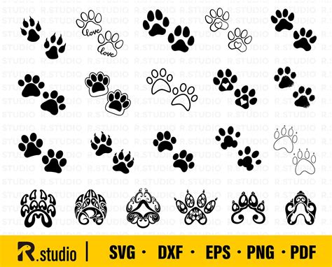 Paw Print Svg Paw Svg Dog Paw Svg Cat Paw Clipart Paw With Claws