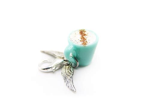 2023 Birthday Edition Angelic Angelic Hot Creme Brûlée Latte Charm Polymer Clay Food Jewelry