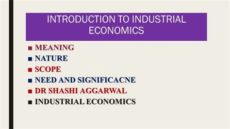 Nature And Scope Of Industrial Economics In English Youtube