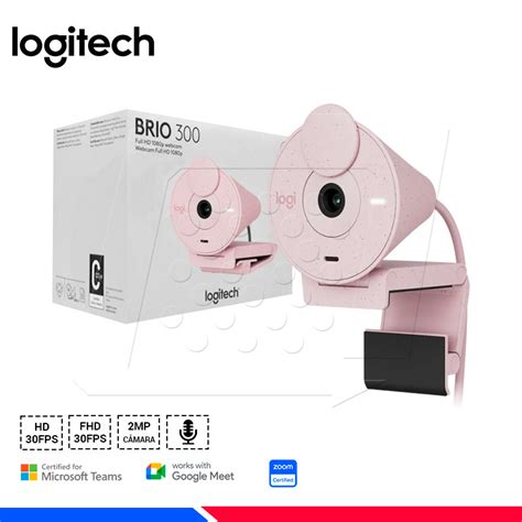 CAMARA WEB LOGITECH BRIO 300 FHD 1080p USB C ROSE