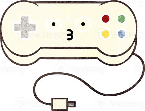 retro illustration style cartoon game controller 44925835 PNG