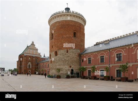 Old Royal Castle Courtyard From Xii Century In Lublin Old Town Seen