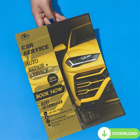 Car Detailing Flyer, Auto Detailing Business Flyer Canva Template, Auto ...