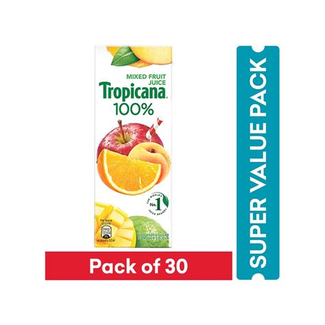 Tropicana 100 Mixed Fruit Juice Pack Of 30 Price Buy Online At Best Price In India