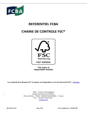 Remplissable En Ligne Fsc Fcba Fillable Online Fsc Fcba Remplissable