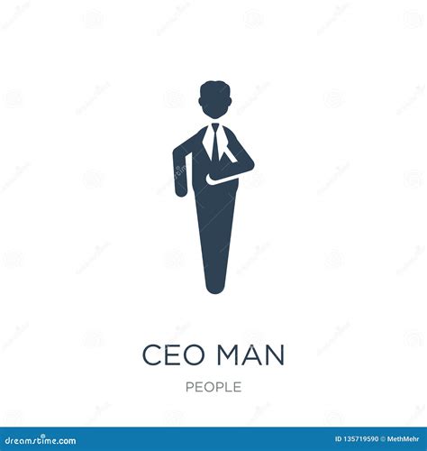 Icono Del Hombre Del CEO En Estilo De Moda Del Diseño Icono Del Hombre