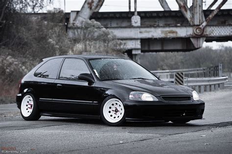 Stanced And Swapped Ek Honda Civic Honda Civic Hatch Honda Civic Hatchback