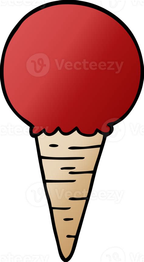 Cono De Helado De Garabato De Dibujos Animados 45046396 Png