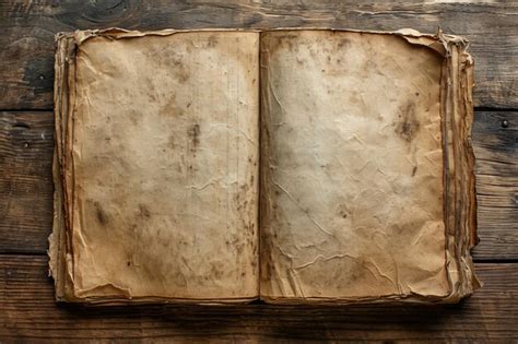 Premium Photo Antique Open Book On Wooden Background