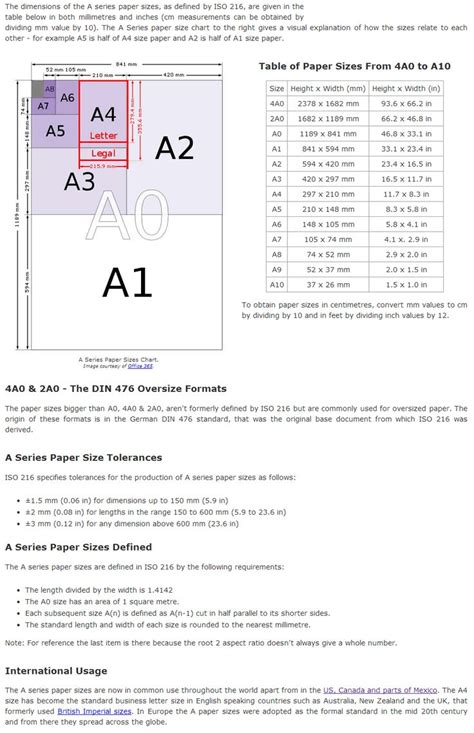 Size Of A4 Paper In Cm - Paper Size Of Format Series Stock Vector ...