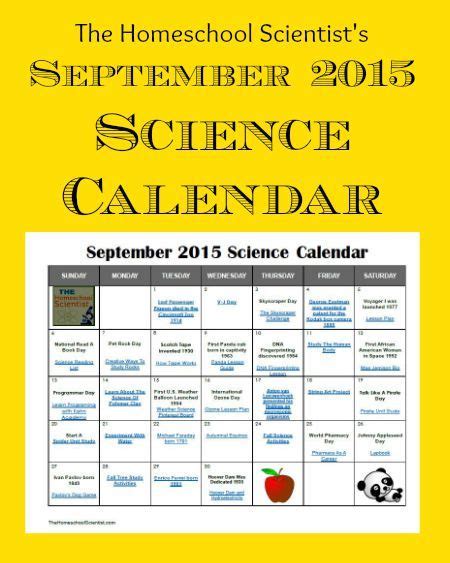 Free Monthly Science Activity Calendar Artofit