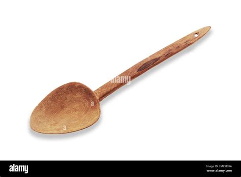 Old Wooden Spoon Isolated Stock Photo Alamy